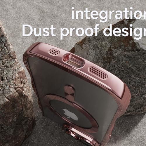 Magnetische siliconen telefoonhoes iPhone 13 Pro Max, schokbestendig, draadloos opladen, camerabescherming, roze - Afbeelding 6