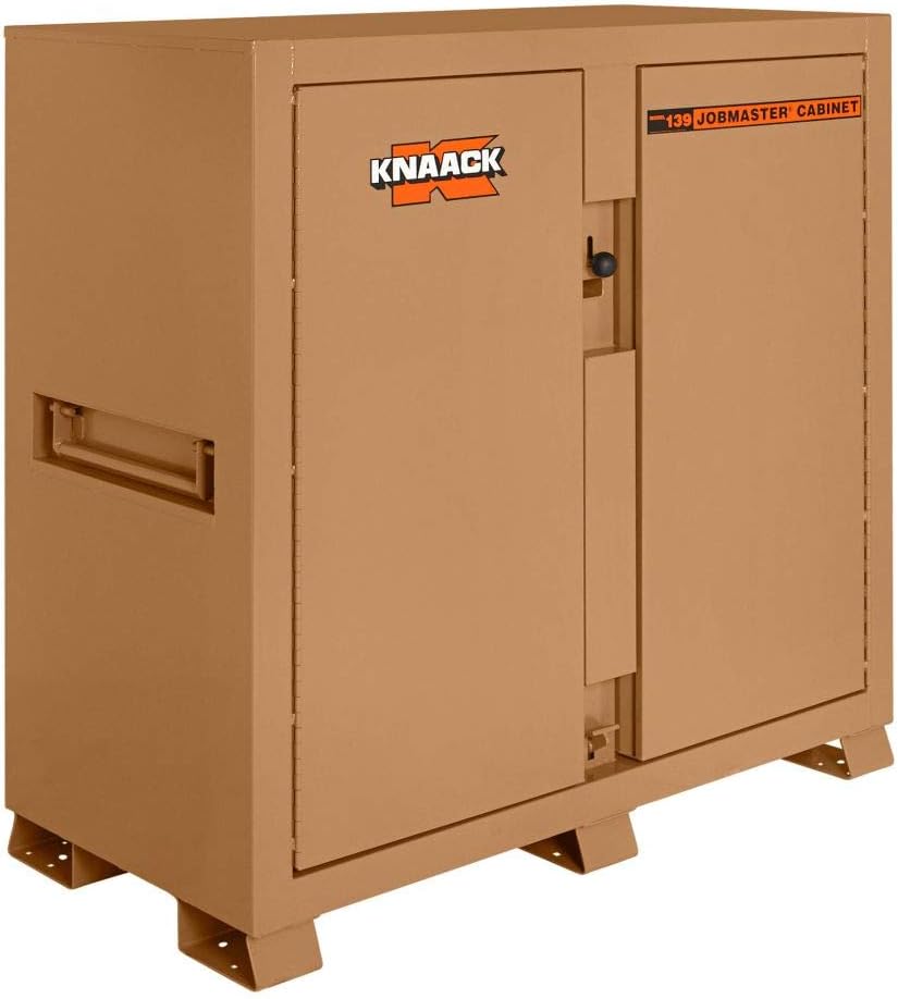 Jobsite Storage Cabinet, 60" W x 30" D x 60" H, Tan