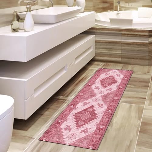 Alfombra de pasillo antideslizante roja para evitar resbalones 4