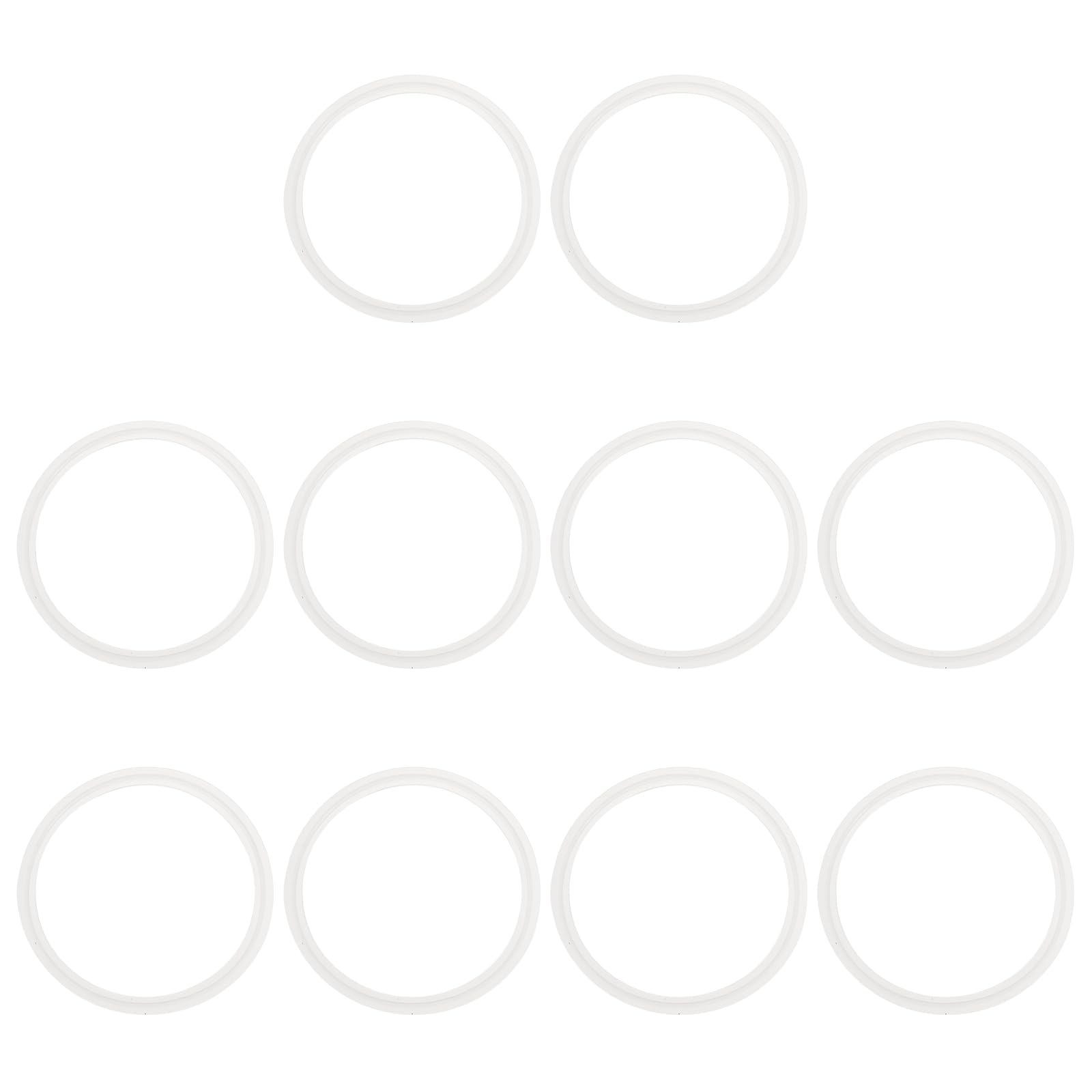 sourcing map 10Pcs Silicone O Ring,130mm Silicone for 114mm Clamp,White