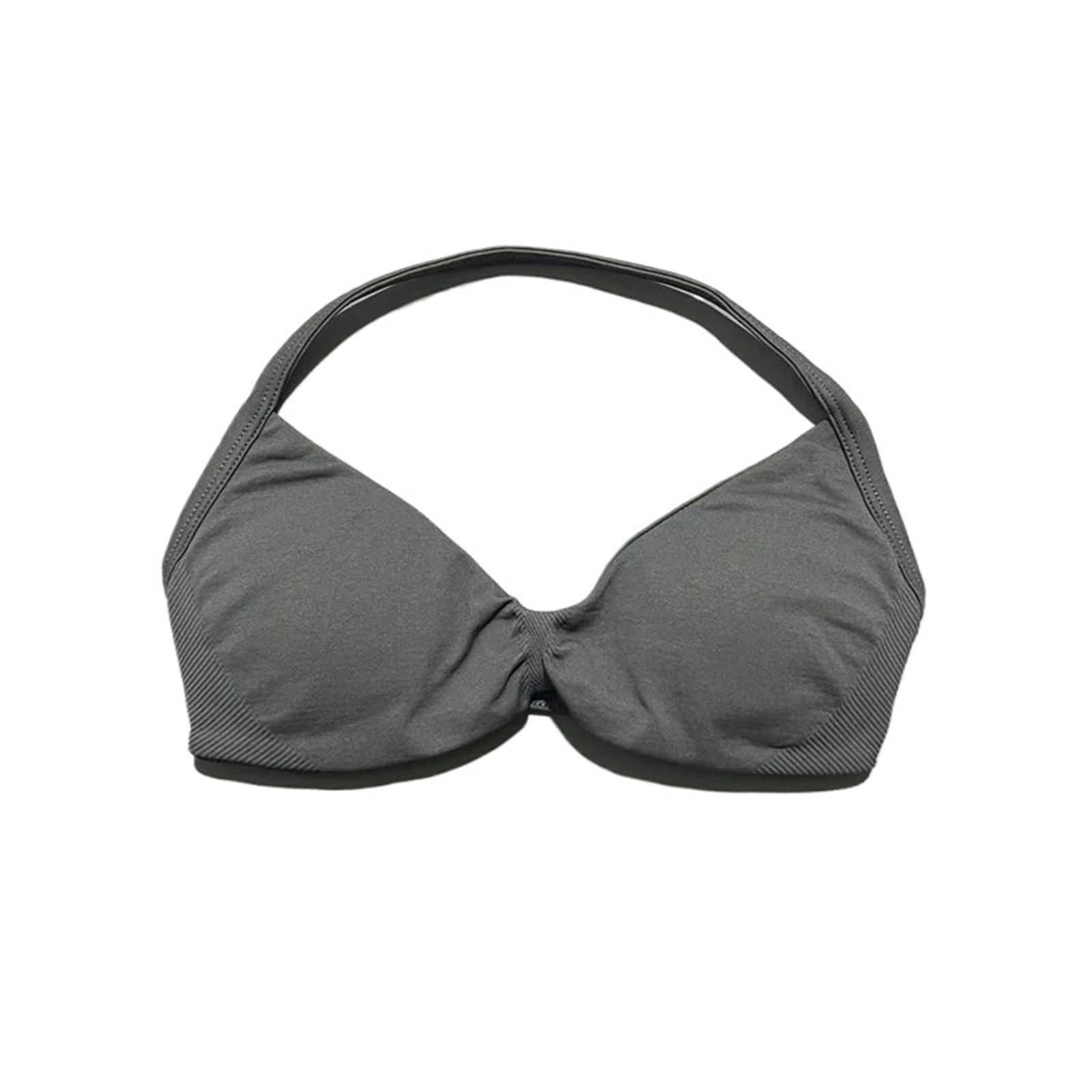 Sujetador Deportivo Mujer Alto Impacto Top de Gimnasio Alta sujeción con Tirantes Finos, Estilo Halter, sin Costuras, for Entrenamiento y Yoga