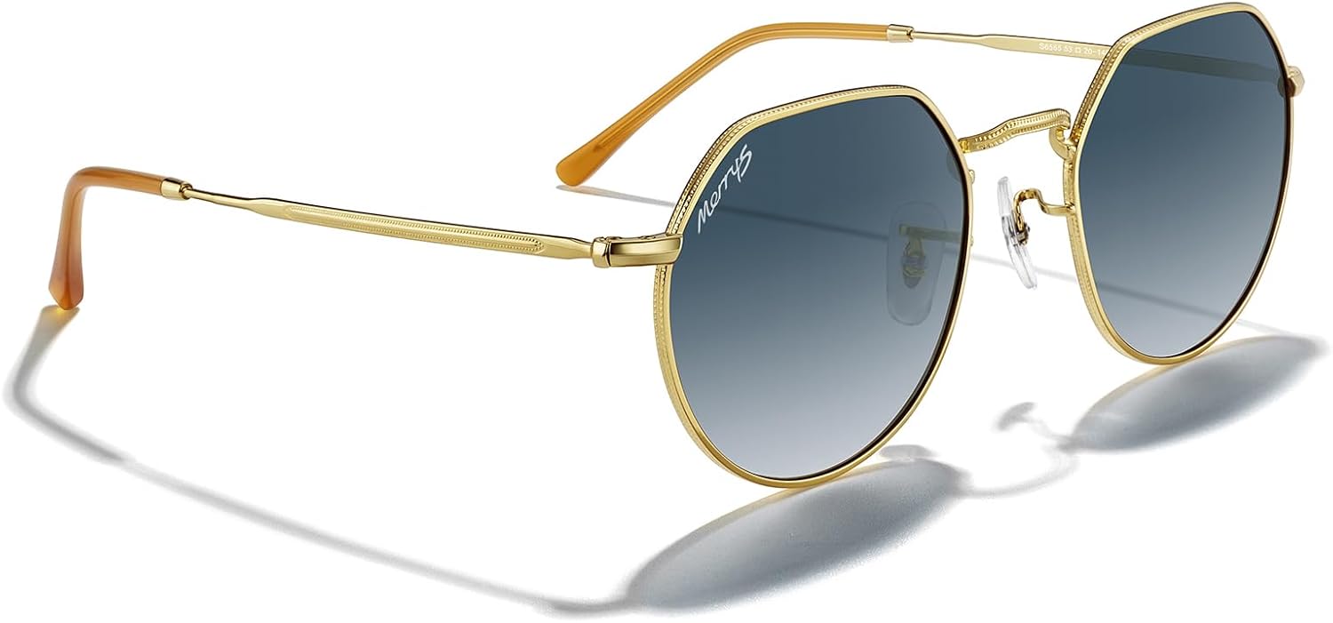 MERRY'S Round Polygon Metal Polarized Sunglasses for Women Men Retro Classic Vintage Shades S6565 - Image 5