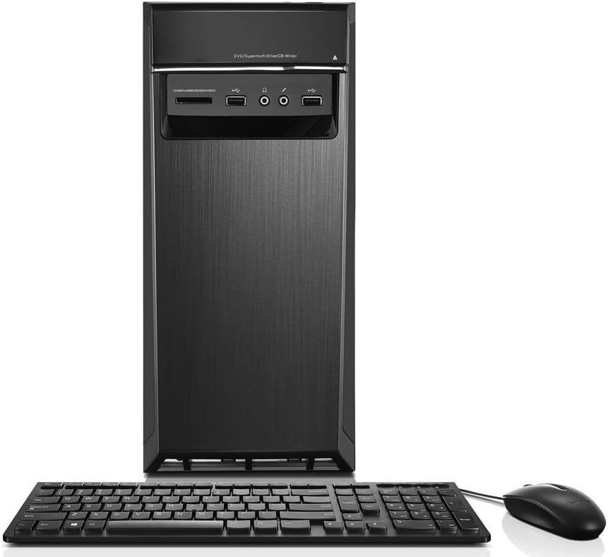 Lenovo H50 Tower PC (AMD A10-7800 3.9 GHz, AMD Radeon R7 240 2 GB Graphics, 12 GB DDR3 RAM, 2 TB HDD, DVD-RW, Wi-Fi, Windows 8.1) - Black