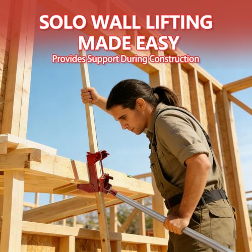 DRKSBesto Heavy Duty Wall Jacks for Framing,1000 LBS Cast Iron Wall Jack,Portable Wall Jacks for Wall Beams, Floors & Decks (Fits 1-1/2\"x3-1/2 Fir Poles & 1\" OD Steel Pipe) - Thumbnail 7