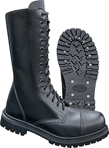 Brandit Phantom 14 Eyelet Boots, Combat Boot Unisex - Adulto, Nero, 42 Eu - 3