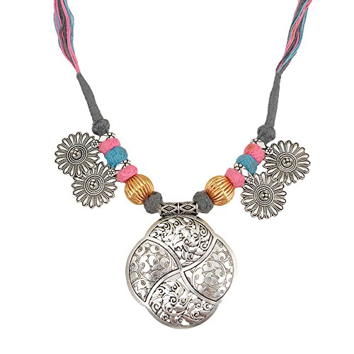 Handmade Tribal Necklace with Cowrie Shell and Beads