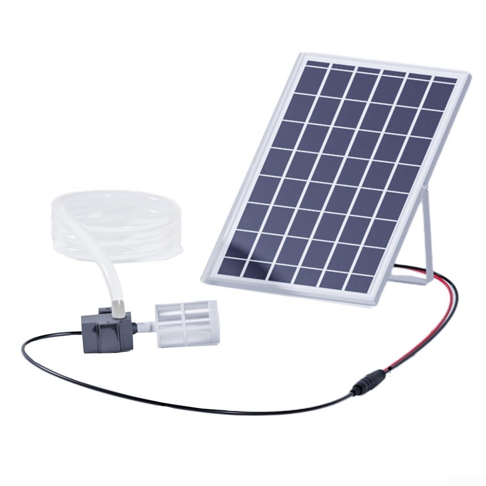 Pompa per fontana solare, 9 V 10 W, con pannello solare, sommergibile, flusso 240 l/h, per laghetti da giardino, piscina, acquario, Uccelli Giardino, sommergibile Pompa Acqua Solare da Esterno