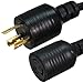 L6-20P to L6-20R Power Cord, 20A, 250V, 12/3 SJT, 15 Foot