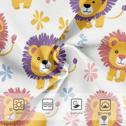 Wusikd Colorful Cute Lion Girls' Underwear Cotton Girls Briefs Soft Toddler Underwear 2T3