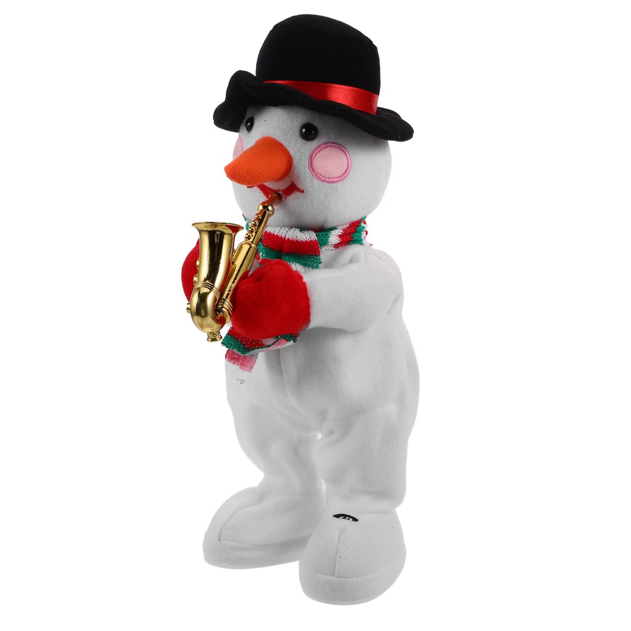 HEMOTON Electric Singing Dancing Snowman Plush Toy Christmas Musical Soft Toy Interactive Xmas Decoration for Kids Home Party