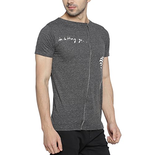 Image of CAHOOT Men's Charcoal Printed T Shirt