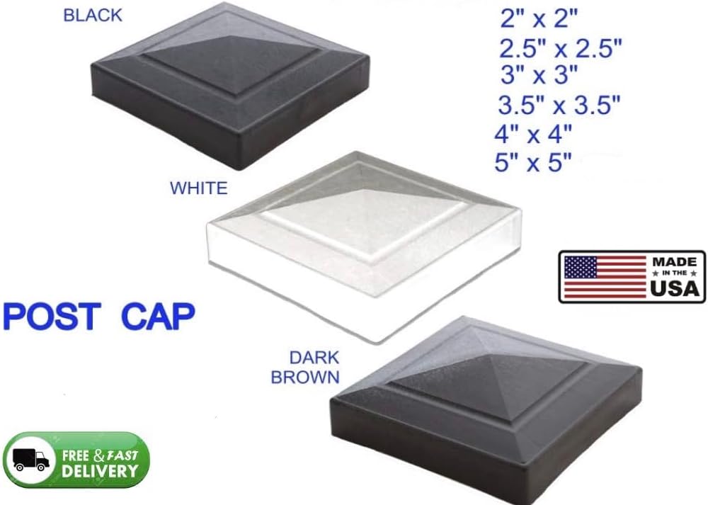 Plastic Fence Post Caps – 30 Pack for 3 x 3 in – White, Built to Last! Superior to Flimsy Imports – Heavy-Duty, Durable, Protects & Beautifies Your Fence, USA-Made, Quick U.S. Shipping.