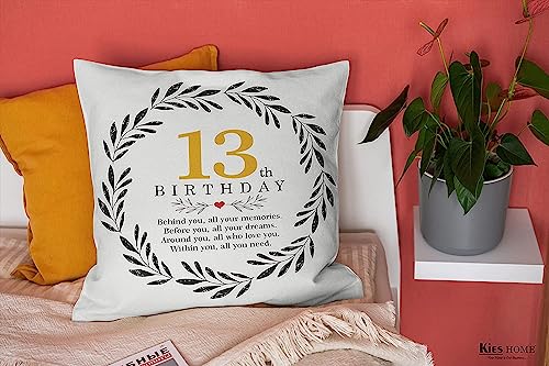 Kies®Gift(Double-Sided) 13Th Birthday Teen Gift Ideas 18X18 Pillow 13 Year Old Girl Gift Ideas Cuddle Pillow 13 Year Old Boy Gift Ideas Teen Girl Birthday Gift Teen Boys Gift Ideas 13Th Birthday Girl #TOP4