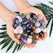 ZHIYUXI 14.1 oz Colored Rocks Healing Stones Crystals Set Gemstones Tumbled Polished Rocks Gems Aquarium Stones Meditation Reiki Crystal Decor Irregular Rock Collection Landscape Crafting 0.6-1