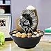 Valentinyii Tabletop Water Fountain with Rolling Ball and Led Light - 10 1/5 Inches High Unique Design Indoor Waterfall Feature - Relaxation & Meditation Fountain for Home Office Decor