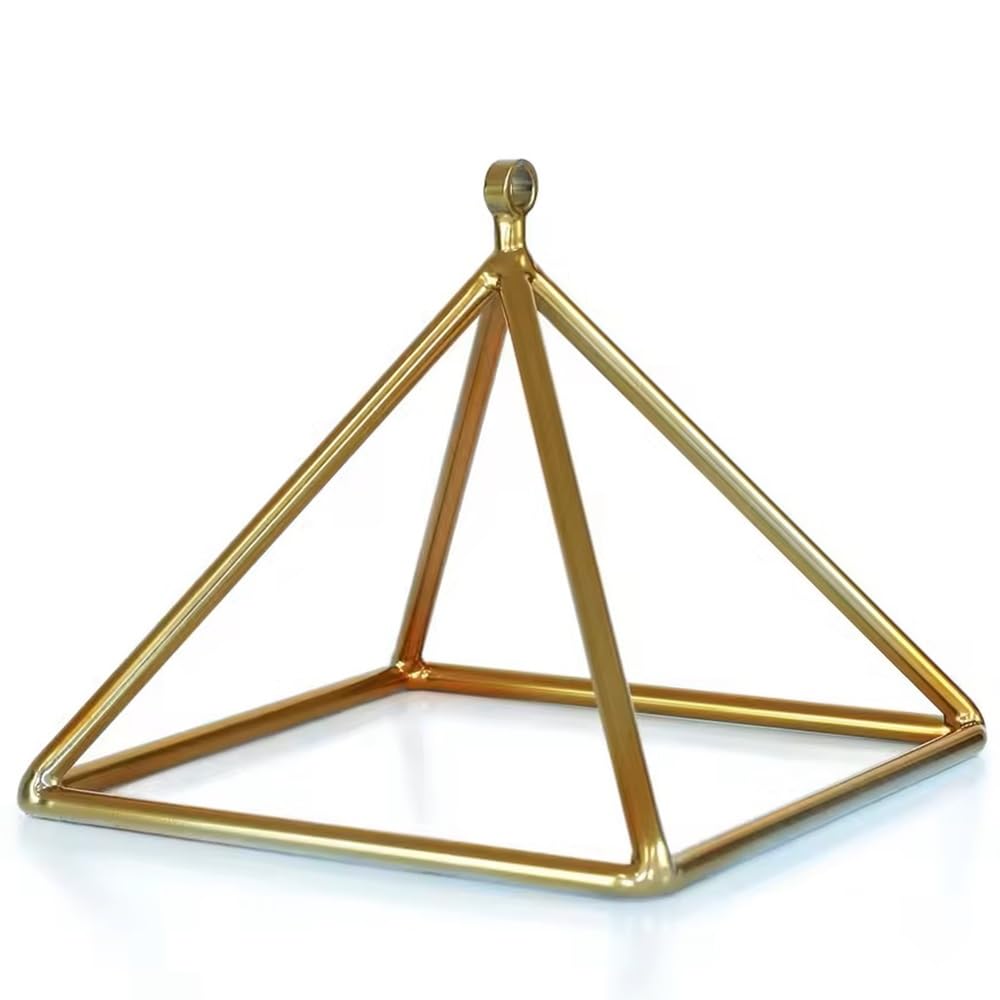 Piramide di Cristallo di Quarzo, Potente Strumento di Terapia del Suono Energetico, for Meditazione di Guarigione Sonora, con Percussore di Cristallo(6 inch)