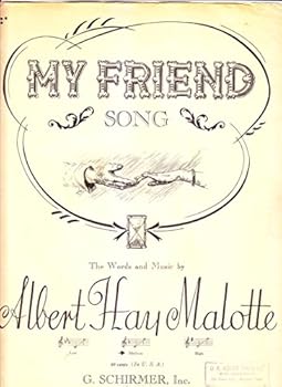 Sheet music MY FRIEND (song) - music for medium voice & piano Book