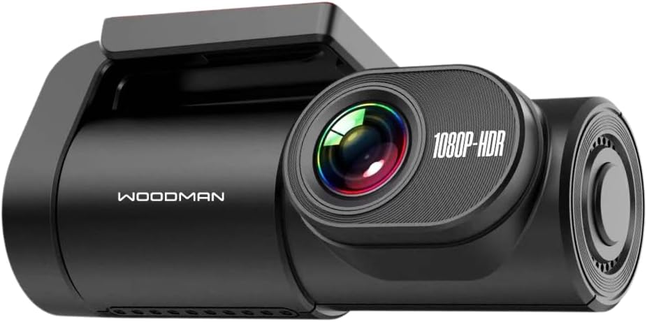 Woodman Car Dash Camera - Focus+ Full Hd Front Dashcam | Free Hardwire Kit | 1" Display | 24x7 Parking Monitoring | 360 Lens (Without SD Card)