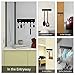 GTK Key Holder for Wall, Key Hooks with 6 Hooks, Wall Mounted Key Holder for Hallway, Self Adhesive Key Rack(Black)