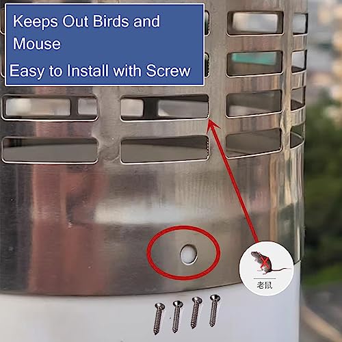 Caperuza universal para chimenea y extractor de baño con cobertura exterior para tejado de granja 3