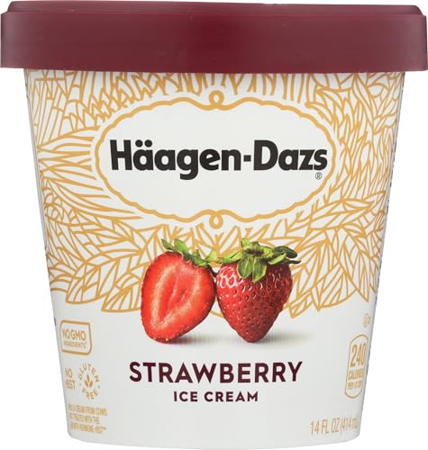 Haagen-Dazs Strawberry Ice Cream, 14 fl oz (Frozen)
