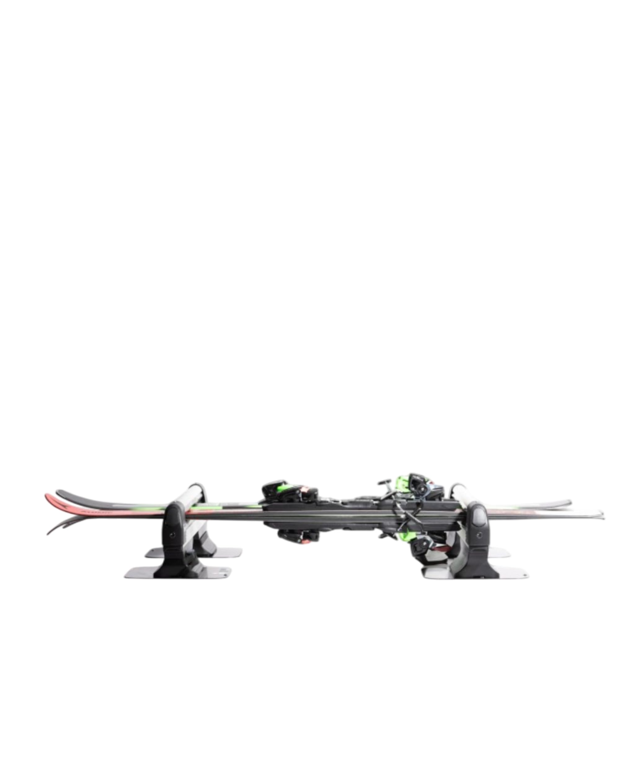 GEV Portasci Magnetico Antifurto Scorrevole in Alluminio – 4 Paia di Sci (Max 28 kg) o 2 Snowboard e 1 Paio di Sci (Max 21 kg), Lunghezza Interna 63 cm, Omologato TÜV