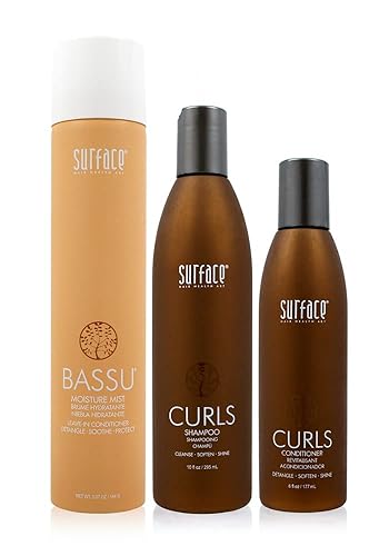Miniatura 1 de Surface Hair Curls Solution Trio Champú y acondicionador de rizos más niebla de humedad Bassu