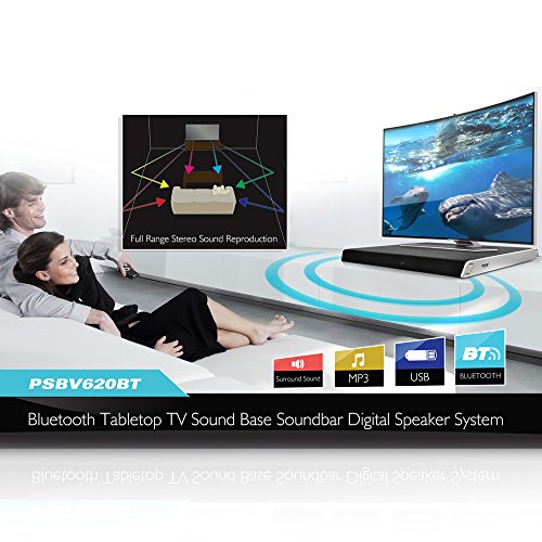 Pyle Surround Sound Tv Sound Bar - Bluetooth Compatible Wireless Soundbar For Tv W/Built In Subwoofer Speaker #TOP7