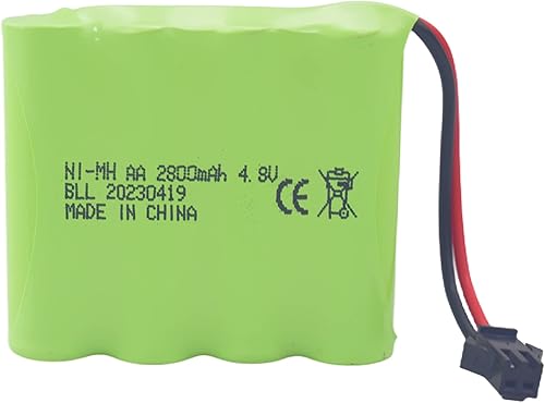 Miniatura 4 de 2 baterías recargables AA de 4.8 V 2800 mAh con enchufe SM-2P y cable de carga USB para auto de juguete E562 TD141 RC, excavadora SY-E511 RC, camión