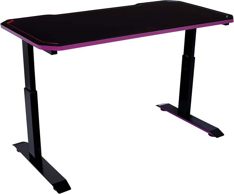 GD120 PC Gaming Desk with Cable Management, Water-Repellent Mousepad, Modern Simple Sturdy Style Table Workstation for Home Office