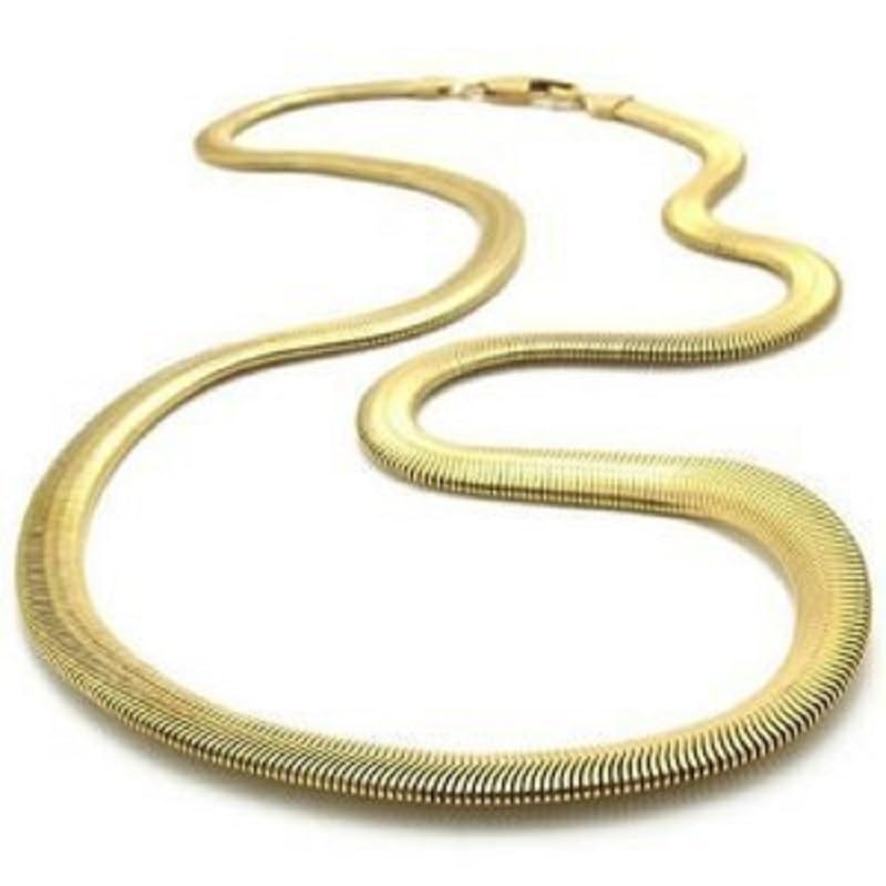 RAPID Flat Design Snake Chain Fashion Necklace for Men and Women (Silver) (B0CKB7Y33K) Amazon Price History, Amazon Price Tracker