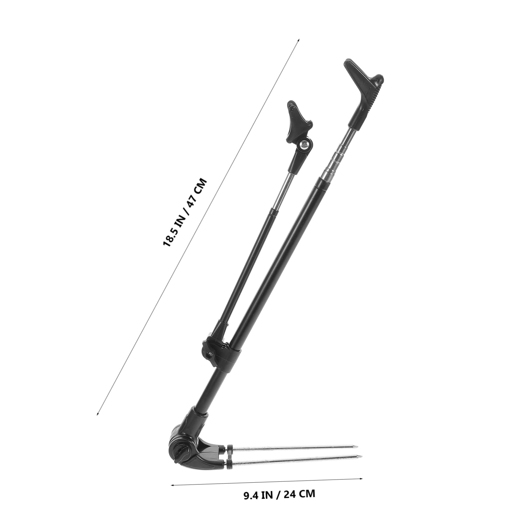 KOMBIUDA Fishing Rod Holder Wall Mount Rod Rack Sturdy Stainless Steel Ground Insert Multipurpose Compact