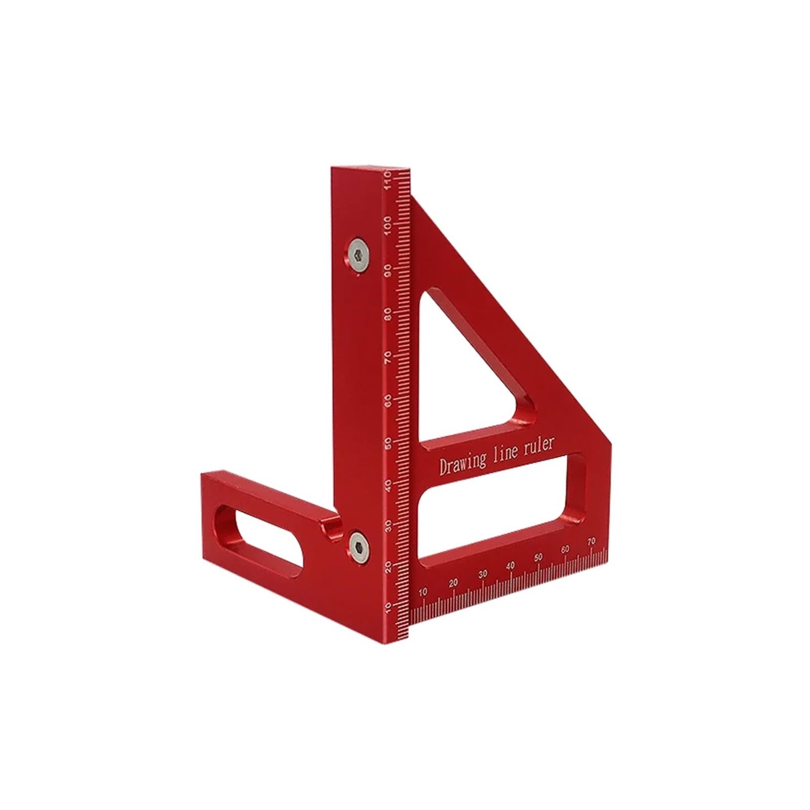 Bnvewr 1 Digital Angle Finder, Microphone Meter Woodworking Square Protractor Aluminum Alloy Miter Triangle Ruler Layout Measuring Tool For Engineers And Carpenters,Inclinometer(Red)