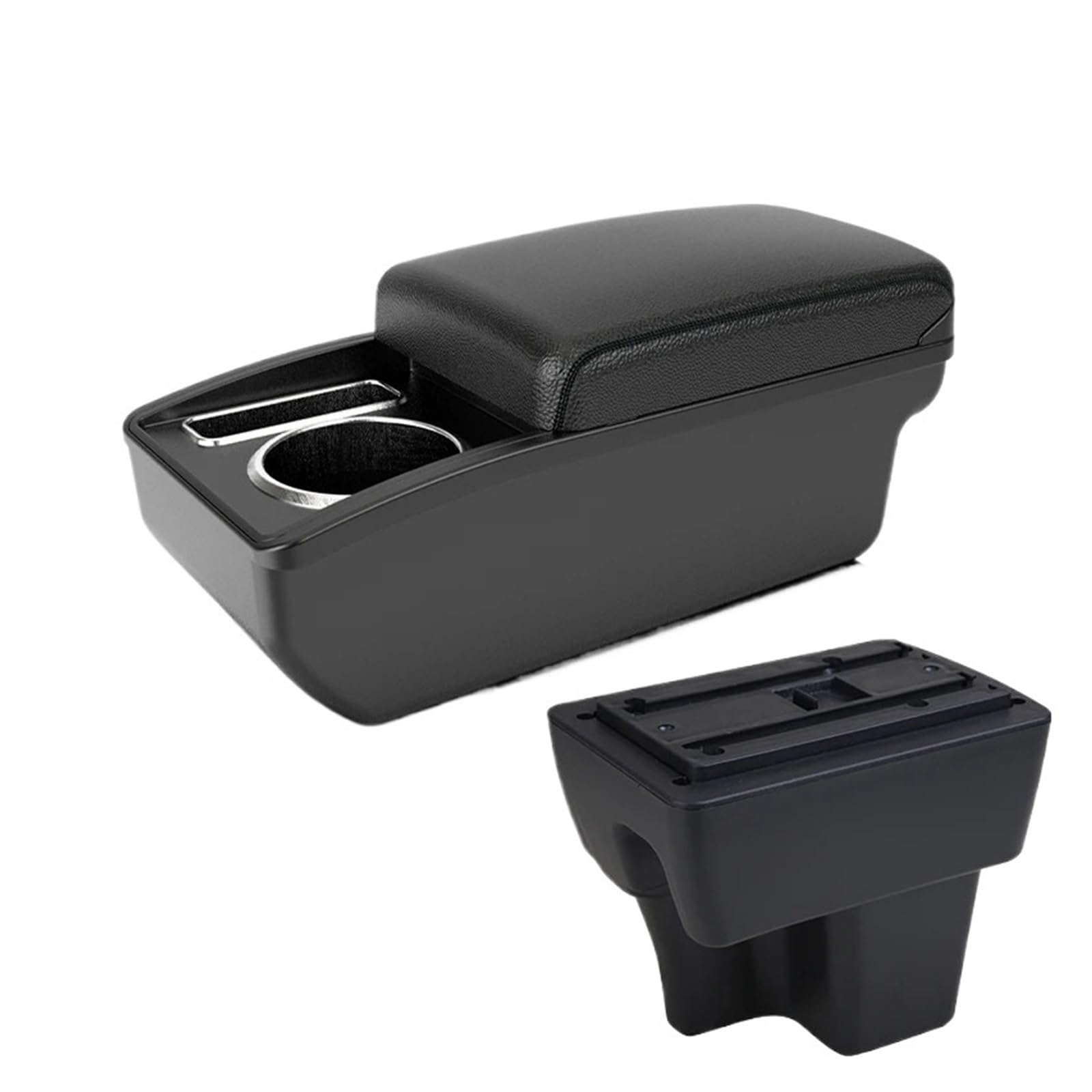 Ggwqoops Car Armrests For Proton For Wira Armrest Box Car Interior Modification Center Console Double-layer Storage Accessories Armrest Box(A2 Black line NO USB)