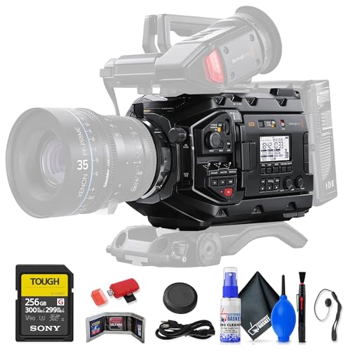 Blackmagic Design URSA Mini Pro 4.6K G2 Digital Cinema Camera Bundle with Davinci Resolve, Sony Tough 256 GB Memory Card, Card Reader, Card Wallet, Full Cleaning Kit, and More Accessories