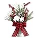 NUOLUX Sztuczne Boże Narodzenie Kwiat Bukiet Czerwony Berry Gałęzie Doniczkowe Christmas Greenery Z Jagodami Sosnowe Szyszki Śnieg Łuki Bawełniany Stół Centerpiece Christmas Party Stół