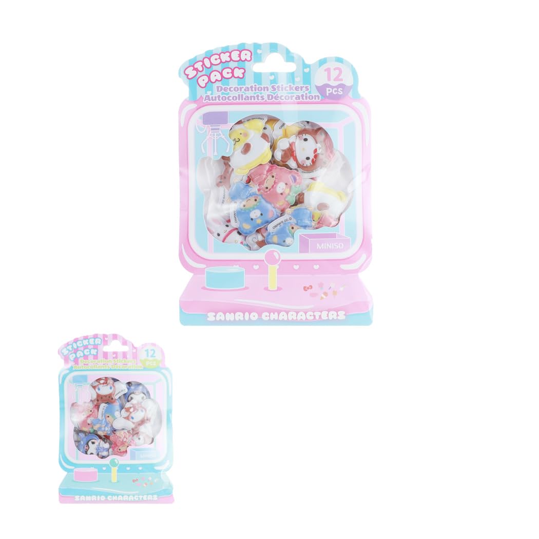 MINISOSanrio Characters Childhood Collection Pop-Up Stickers - Assorted, 1 Piece - 20X20X5Cm,Multicolor