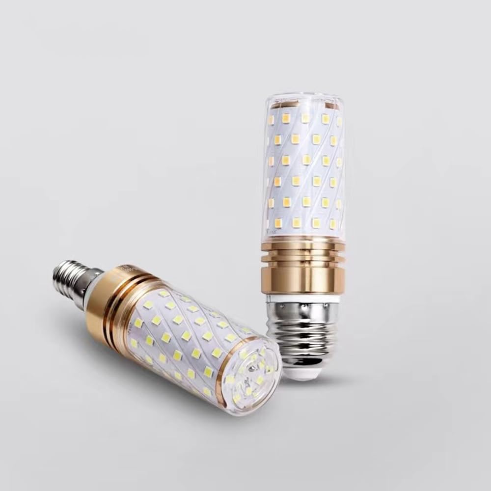 Paquete de 2/10 Bombillas Led de Tornillo de Maíz E27 de 16 W, 85-265 V, No Regulables, 1600 Lm, Cálido, 3000 K, 100 W, Equivalente a Bombillas Incandescentes de Maíz de Bajo Consumo/E27-400