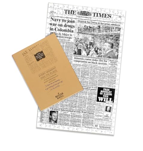 The Times Personalized Jigsaw Puzzles For Adults 400 Pcs - Recreate Historical Front Page News from Your Special Date Into a Personalised Puzzle – Gift for Birthdays & Anniversaries - (18.5x12.5 Inch)