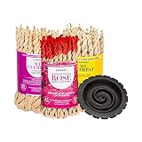 Lamatar1 Bundle Rope Incense Gift Package- 3 Bundle APPR. 135 in Ropes Including Spiral Design Clay...