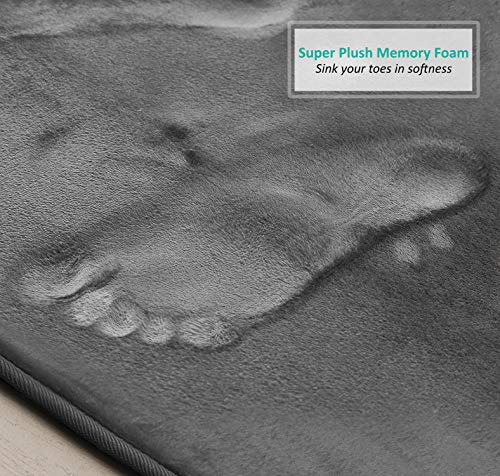 Clara Clark VEND_BATH-RUG_3PACK-GRAY 3 Piece Bathroom Rugs Bath Mat Set thumb #6