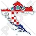 Produktbild Kroatien-Kroatien-Flagge Hrvatska, 100 mm, Vinyl-Autoaufkleber, Aufkleber