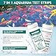 7 in 1 Aquarium Teststreifen, 125 Count Fisch Tank Teststreifen für Süßwasser Salzwasser Teich, Wasser-Test-Kit Aquarium für Chlor, Gesamthärte, Karbonat, Alkalinität, Nitrat, Nitrit und pH