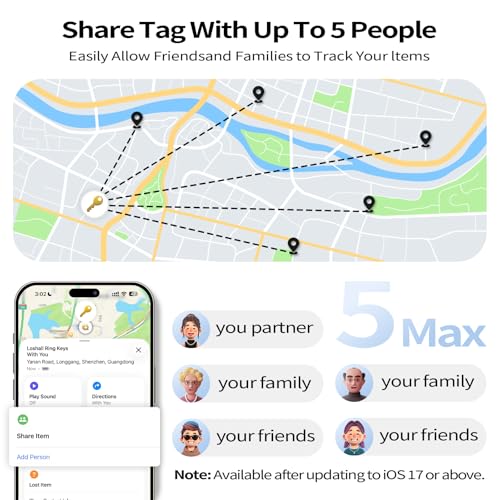Image of Air Tracker Tags 4 Pack, Black - Bluetooth 5.3 Tracker and Item Finder Work with Apple Find My (iOS /iPadOS /MacOS Only), Locate Keys /Luggage /Backpack and More, Replaceable CR2032 Coin Battery