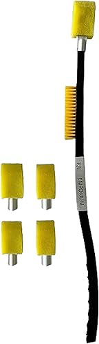 Miniatura 10 de Cepillo de pie con mango largo para ducha-limpiador de cepillos de dedos y limpiador con 4 reemplazos de esponja-cepillo de pies, cepillo de pies y