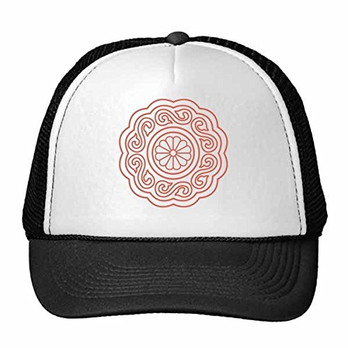 Gorra de béisbol ventilada que evita el calor con diseño artístico de flor tradicional china