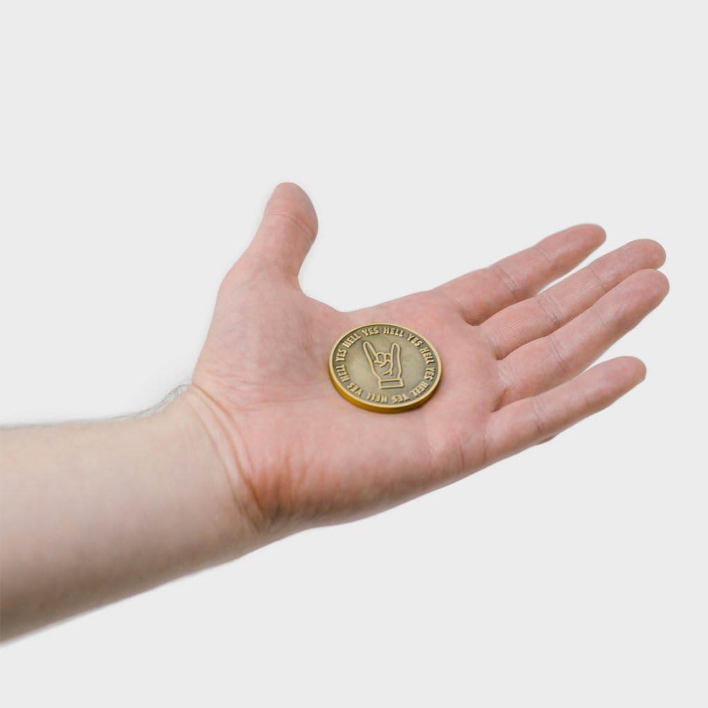 Cool Material The Optimist Coin - Yes/No Decision Maker Flipper Coin