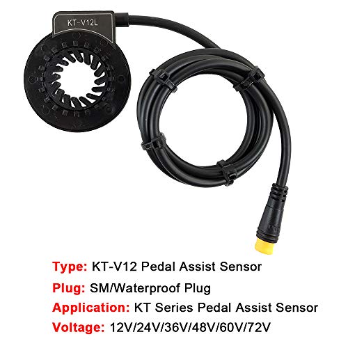 Ebike Pedal Assist Sensor V12 PAS WP/conector à prova d'água Sistema de conversão de bicicleta Sens