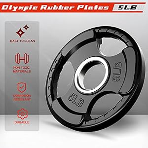 RitFit Olympic Rubber Grip Weight Plates, 2-Inch Barbell Set — photo 3 of 6