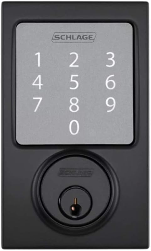 SCHLAGE Sense Smart Deadbolt With Century Trim (Matte Black)